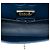 Chanel Azul Medio Clásico en Piel de Ternera Glaseada Camelia Doble Solapa Azul oscuro - vista 4