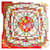 Foulard in seta Hermès rosso e bianco  - vista 1