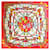 Foulard in seta Hermès rosso e bianco  - vista 2