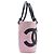 BOLSO DE MANO CHANEL CAMBON EN CUERO QUILTED ROSA Y NEGRO - vista 3