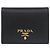 Prada Vitello Move Leder Bi-Fold Geldbörse Schwarz