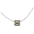 Collier Hermès Case d'Ache H Cube Métal Argent Blanc Argenté Écru  - vue 3