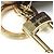 Portachiavi Charm Gatto Monogramma Louis Vuitton Marrone D'oro - vista 5