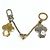 Portachiavi Chain Vivienne BFF di Louis Vuitton Argento D'oro