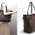 Borsa tote Neverfull MM Damier di Louis Vuitton Marrone scuro - vista 3