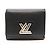 Cartera Compacta Tri-fold Twist de Louis Vuitton Negro