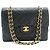CHANEL Borsa a Spalla Classica con Doppio Flap in Pelle di Agnello Nera Nero - vista 2