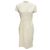 Vestido midi de lino blanco con flecos y mangas cortas Altuzarra