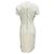 Vestido midi de lino blanco con flecos y mangas cortas Altuzarra - vista 3