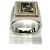 Bague en argent avec logo FF de Fendi - vue 2