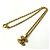 Collana CHANEL Vintage Matelassé Coco Mark in GP dorato D'oro