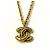 Collana CHANEL Vintage Matelassé Coco Mark in GP dorato D'oro - vista 2