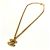 Collana CHANEL Vintage Matelassé Coco Mark in GP dorato D'oro - vista 3