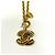 Collana CHANEL Vintage Matelassé Coco Mark in GP dorato D'oro - vista 2