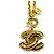 Collana CHANEL Vintage Matelassé Coco Mark in GP dorato D'oro - vista 3