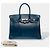 Hermès Borsa HERMES Birkin 35 in Pelle Blu - 103221 - vista 2