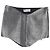 Falda Mini Brillante Wave Tech Attico en Lurex Gris Plata Metálico