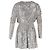 Mini-Kleid mit Bootsausschnitt aus silbernem Polyester mit Pailletten von Saint Laurent Metallisch - Ansicht 3