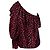 Saint Laurent Bluse mit einem Schulterpolka-Dots Schwarz Rot - Ansicht 4