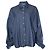 Autre Marque Sosue, camicia blu oversize con maniche a battente