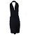 Norma Kamali, Schwarzes Wickelkleid mit Halterneck
