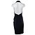 Norma Kamali, Schwarzes Wickelkleid mit Halterneck - Ansicht 3