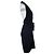 Norma Kamali, Schwarzes Wickelkleid mit Halterneck - Ansicht 4