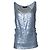 Grau metallisch Paillettenoberteil Donna Karan