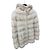 Autre Marque Weiße Nerzjacke mit Kapuze