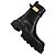 Versace Botines Chelsea de Cuero Negro con Hebilla Medusa