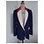 Autre Marque MODETROTTER Blazer blu navy con colletto a contrasto Rosso Crudo - vista 3