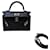 Hermès Mini Kelly Epsom Schwarz Silber Hardware  - Ansicht 1