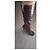 Botas Free Lance de cuero marrón efecto cocodrilo Marrón oscuro - vista 2