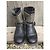 Stivaletti Ash Titan in pelle nera con borchie Nero - vista 3