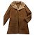 Autre Marque Cappotto lungo in lana e shearling marrone