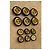 Set di 12 loghi CC Chanel vintage in oro e nero D'oro - vista 9