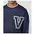 Valentino Marineblauer Hoodie mit 'V'-Applikation Dunkelblau - Ansicht 5