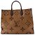 Louis Vuitton Onthego GM Bag / Giant Reverse Monogram Patterns Light brown Dark brown - view 4