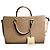 Bolsa de mão Burberry Banwell em couro bege