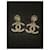 Orecchini Chanel CC Perle Argento Bianco  - vista 4