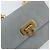 Pochette a spalla con catena Gancini in suede grigio e oro Auth 163100V di Salvatore Ferragamo - vista 18