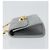 Pochette a spalla con catena Gancini in suede grigio e oro Auth 163100V di Salvatore Ferragamo - vista 4