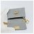 Pochette a spalla con catena Gancini in suede grigio e oro Auth 163100V di Salvatore Ferragamo - vista 9