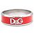 Iconico bracciale DOLCE & GABBANA in pelle rossa effetto rettile e acciaio Argento Rosso