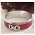 Iconico bracciale DOLCE & GABBANA in pelle rossa effetto rettile e acciaio Argento Rosso - vista 2