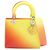Borsa a mano Christian Dior Bordò Giallo