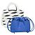 Borsa Balenciaga Neo Basket 630708 in blu e bianco - vista 2