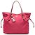 Borsa Tote in Tessuto con Bordo Saffiano Rosa di Prada