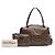 Salvatore Ferragamo Tote de lona recubierta Gancini marrón Ferragamo Castaño - vista 12