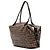 Salvatore Ferragamo Tote de lona recubierta Gancini marrón Ferragamo Castaño - vista 2